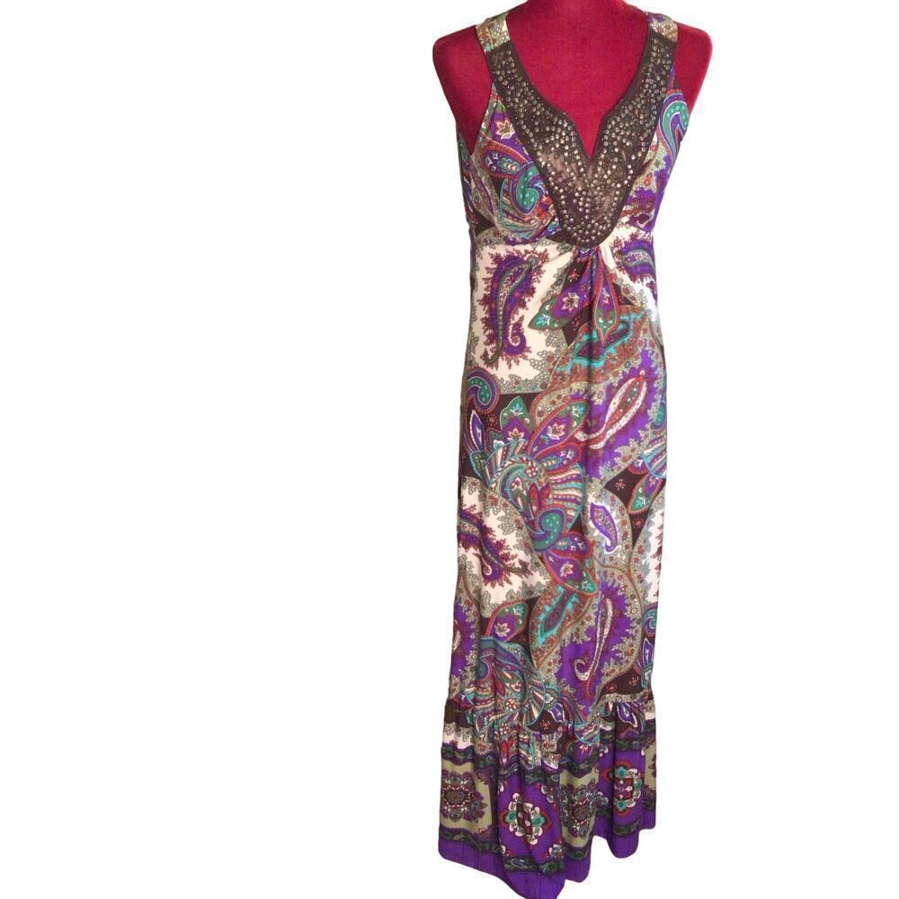 NWT NY Collection Maxi Paisley dress‎ sz Medium